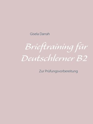 cover image of Brieftraining für Deutschlerner B2